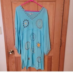 Claire Mercier Bohemian Blue Midi Dress